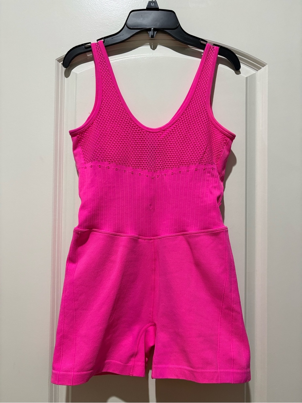 JoyLab Bright Pink V-Neck Knit Romper - Picture 4 of 7